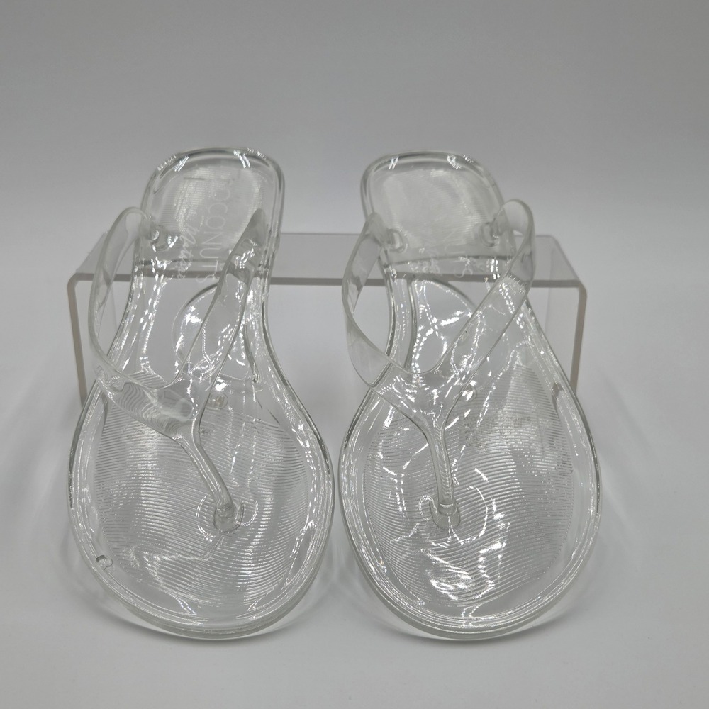 Coconuts by Matisse Women 7 Olsen Jelly Flip Flop Clear Summer Casual Resort